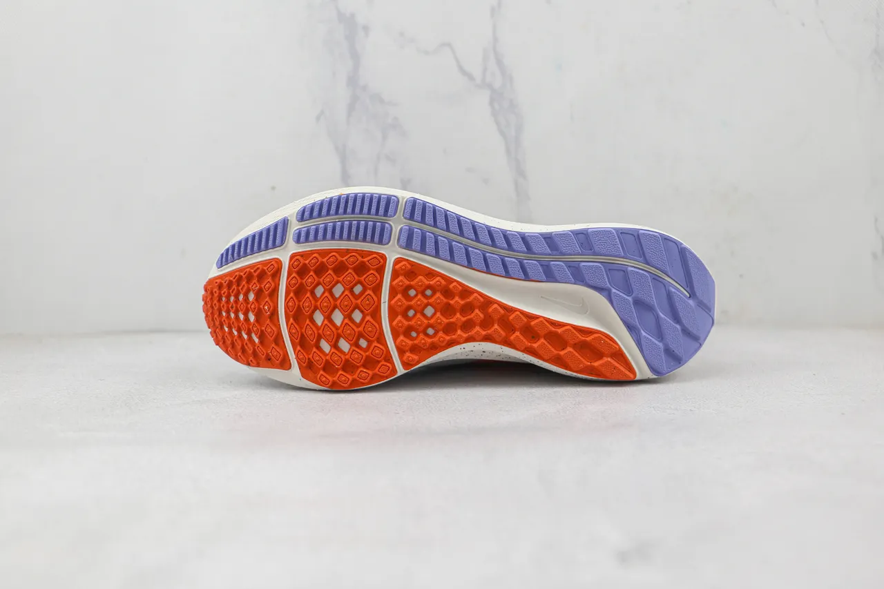 Nike Blue Orange Knit Mesh Upper Speckled Foam Midsole Running Shoes 8