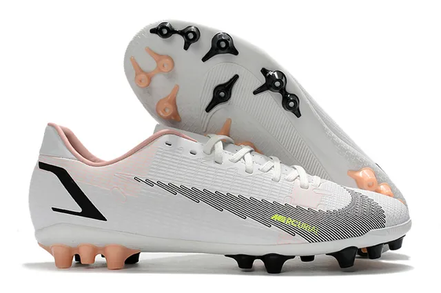 Nike Bleu Orange Bas en Coupe Haut Synthétique Panneau Texturé à Grille Panneau de Vitesse Sol Ferme Chaussures de Football 9