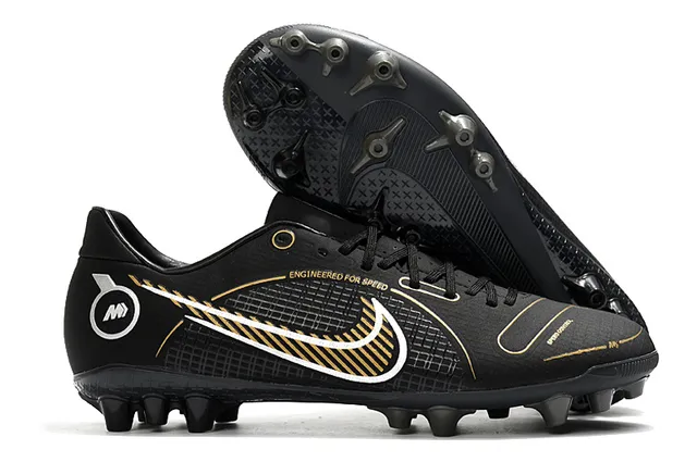 Nike Bleu Orange Bas en Coupe Haut Synthétique Panneau Texturé à Grille Panneau de Vitesse Sol Ferme Chaussures de Football 12