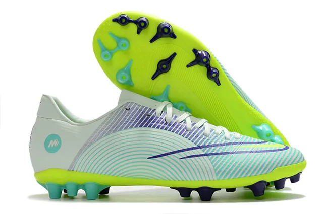 Nike Bleu Orange Bas en Coupe Haut Synthétique Panneau Texturé à Grille Panneau de Vitesse Sol Ferme Chaussures de Football 13