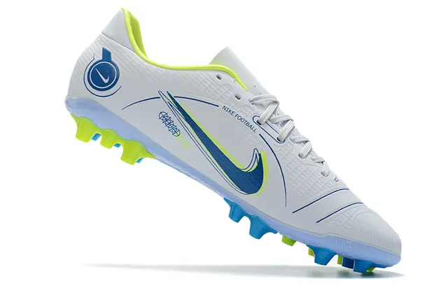 Nike Bleu Orange Bas en Coupe Haut Synthétique Panneau Texturé à Grille Panneau de Vitesse Sol Ferme Chaussures de Football 16