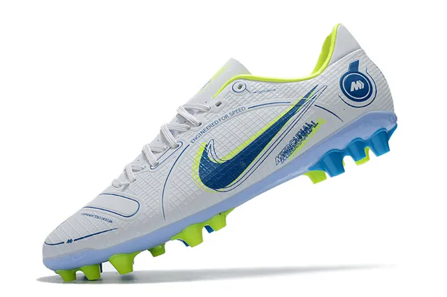 Nike Bleu Orange Bas en Coupe Haut Synthétique Panneau Texturé à Grille Panneau de Vitesse Sol Ferme Chaussures de Football 17
