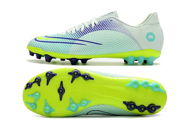Nike Bleu Orange Bas en Coupe Haut Synthétique Panneau Texturé à Grille Panneau de Vitesse Sol Ferme Chaussures de Football 21