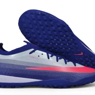 Nike Blue Pink Knit Upper Gradient Turf Soccer Shoes