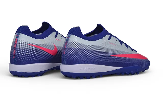 Nike Blue Pink Knit Upper Gradient Turf Soccer Shoes 3