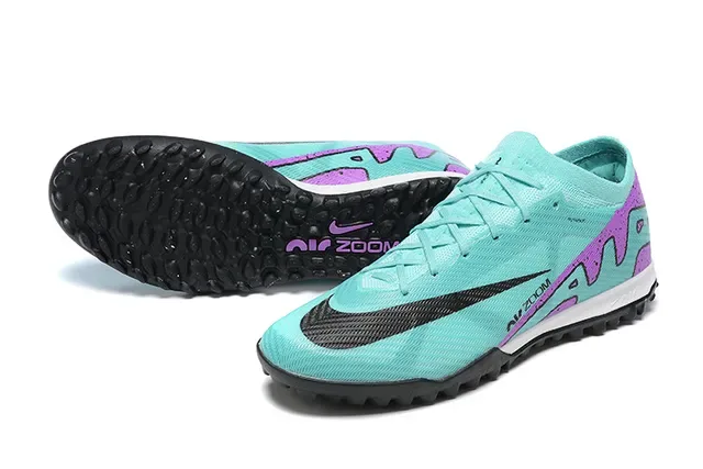 Nike Chaussures de Football Upper Knit Outsole Turf Bleu et Violet 7