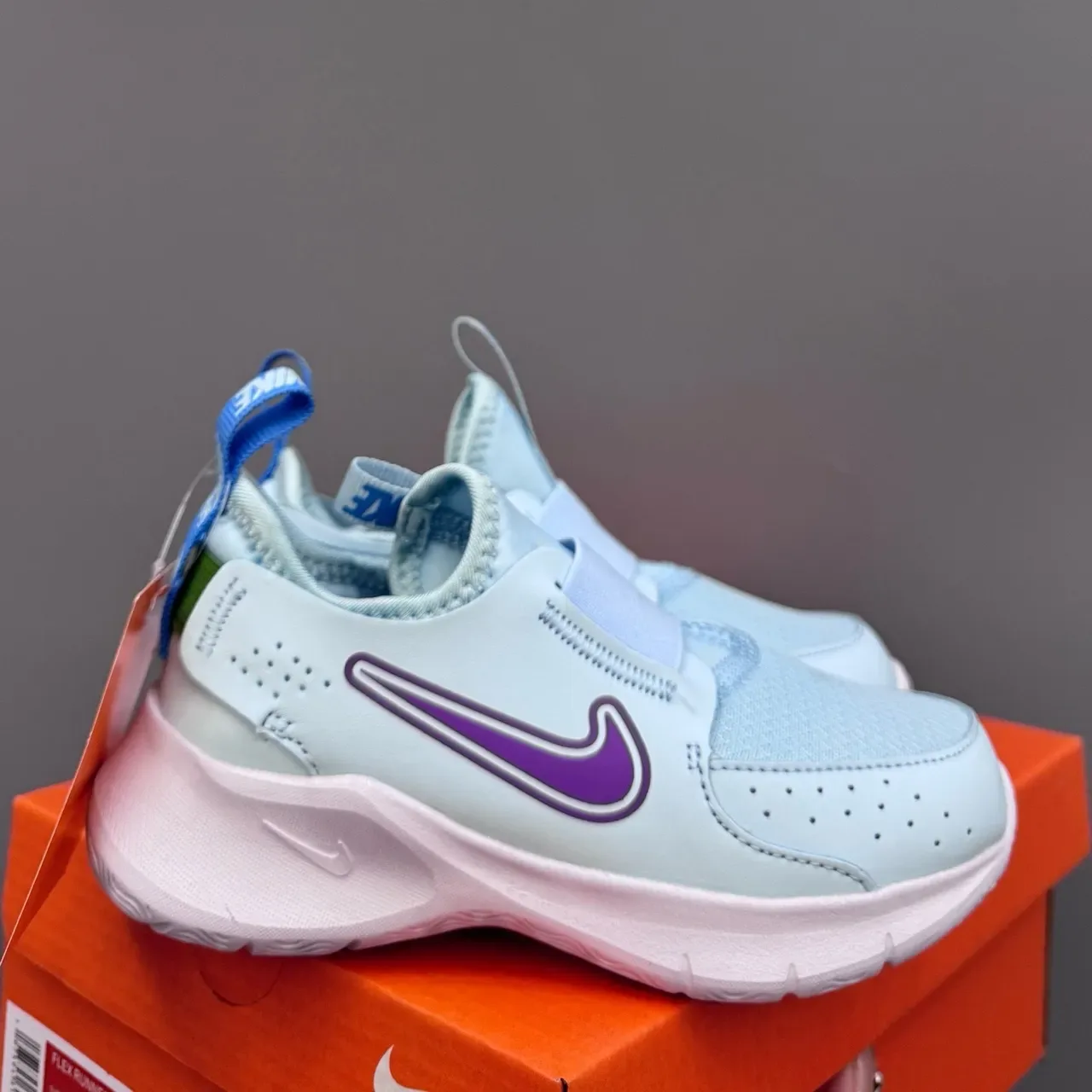 Nike Blue Purple Slip-On Mesh Upper Lifestyle Sneakers 18