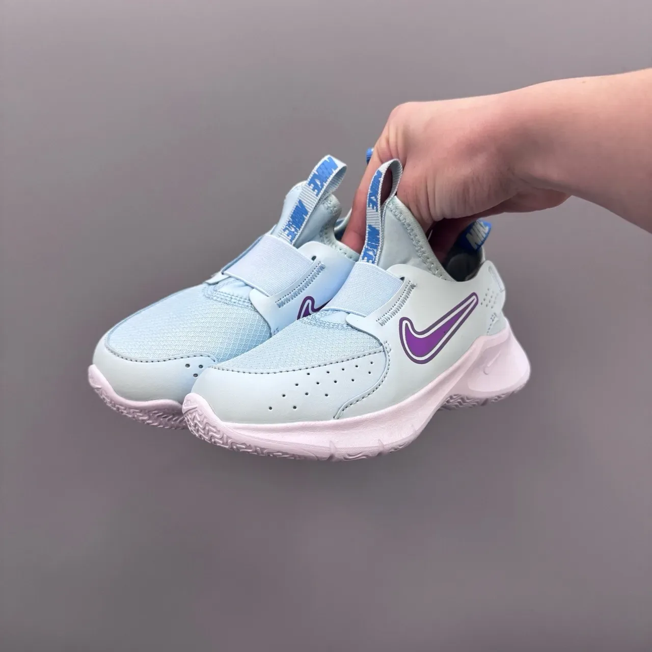 Nike Blue Purple Slip-On Mesh Upper Lifestyle Sneakers 19