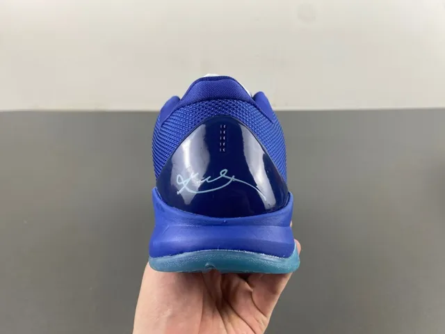 Nike Blue Transparent Low-Top Silhouette Synthetic Cage Upper Basketball Shoes 4