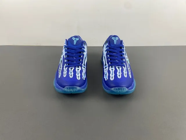Nike Blue Transparent Low-Top Silhouette Synthetic Cage Upper Basketball Shoes 12