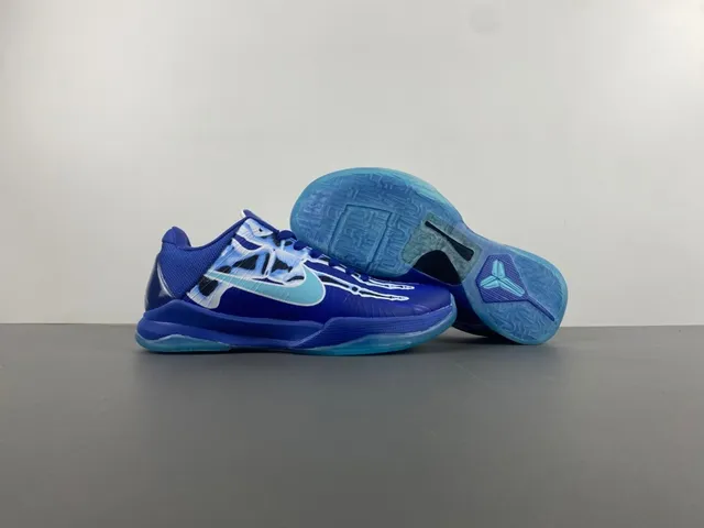 Nike Blue Transparent Low-Top Silhouette Synthetic Cage Upper Basketball Shoes 13