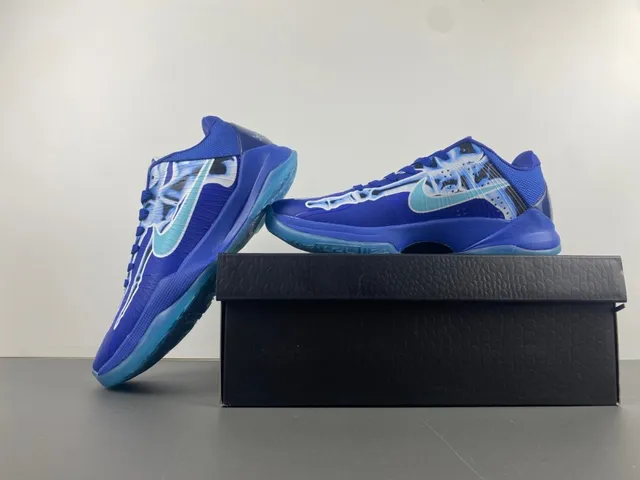 Nike Blue Transparent Low-Top Silhouette Synthetic Cage Upper Basketball Shoes 15