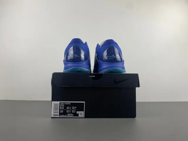 Nike Blue Transparent Low-Top Silhouette Synthetic Cage Upper Basketball Shoes 18
