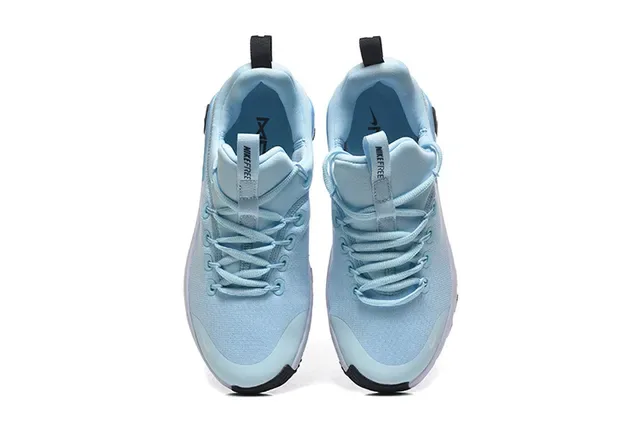 Nike Blue White Knit Upper Caged Heel Counter Lifestyle Sneakers 2