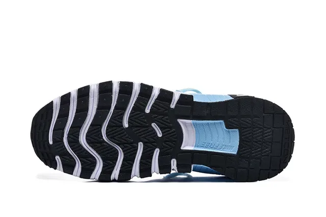 Nike Blue White Knit Upper Caged Heel Counter Lifestyle Sneakers 5