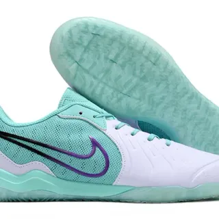 Nike Blue White Low-Top Perforated Mesh Upper Sneakers