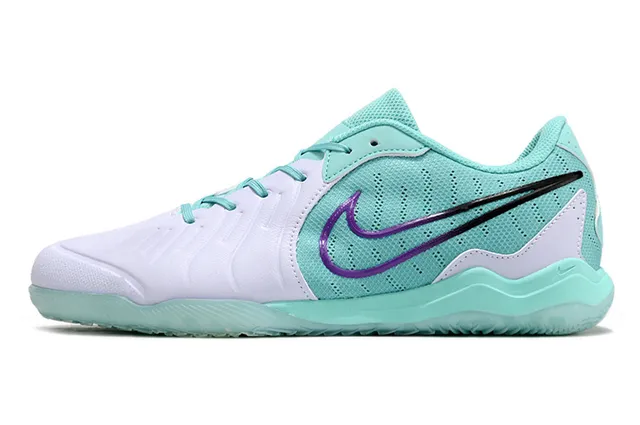 Nike Blue White Low-Top Perforated Mesh Upper Sneakers 6