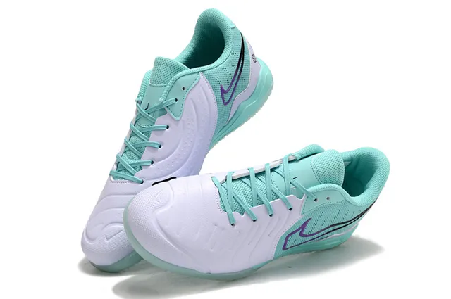 Nike Blue White Low-Top Perforated Mesh Upper Sneakers 7