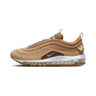Nike Brown Blue Wavy Layered Upper Suede And Textile Construction Lifestyle Sneakers