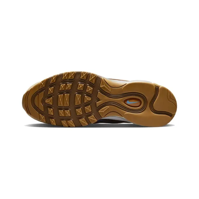 Nike Brown Blue Wavy Layered Upper Suede And Textile Construction Lifestyle Sneakers 3
