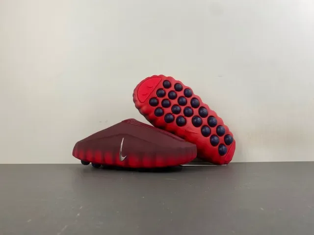 Nike Burgundy Red Molded Rubber Sole Scalloped Edge Clog 10