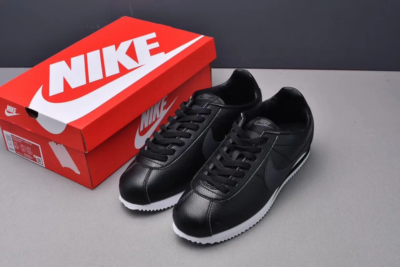 Nike Cortez Black and White Lifestyle Sneakers 2