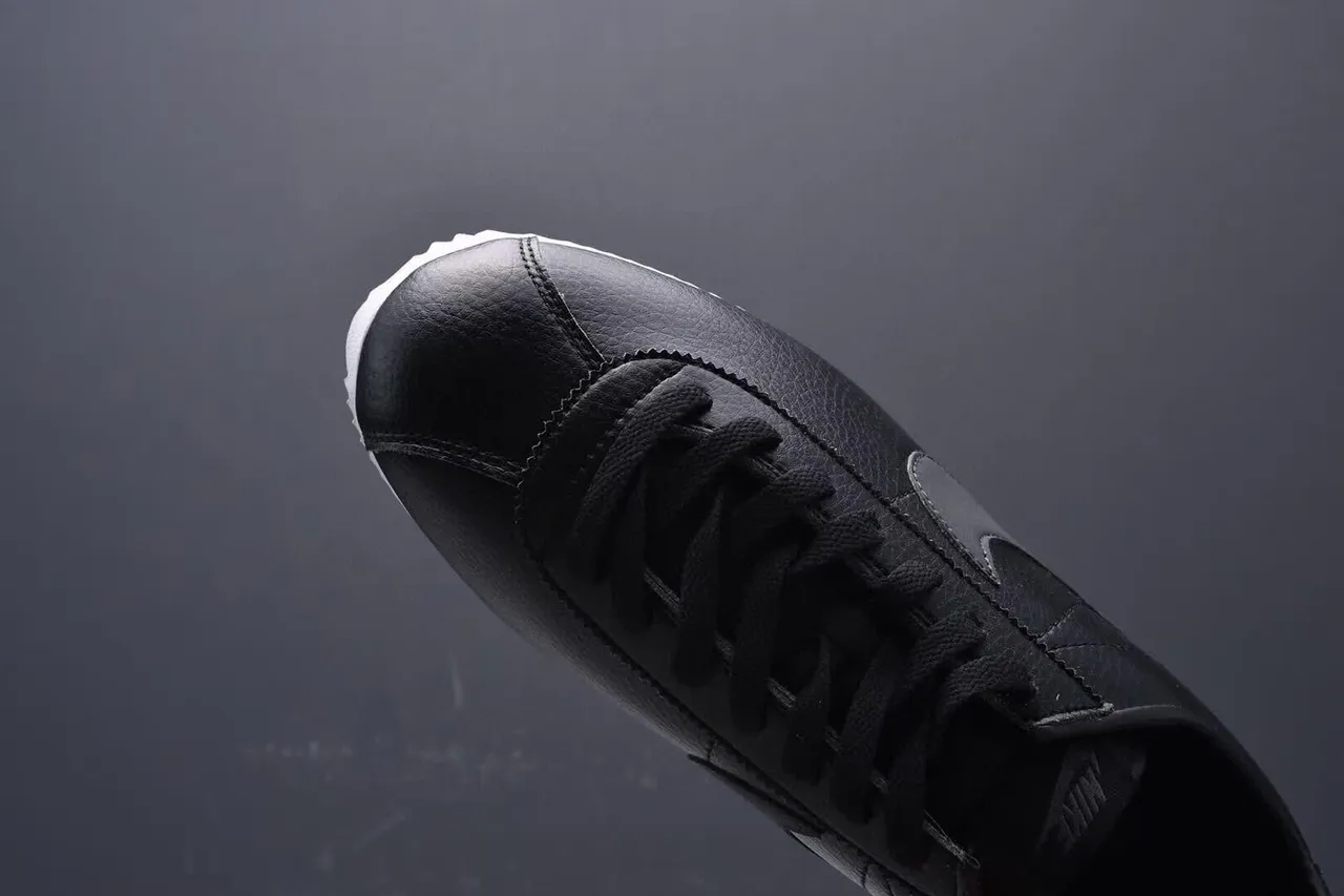 Nike Cortez Black and White Lifestyle Sneakers 7