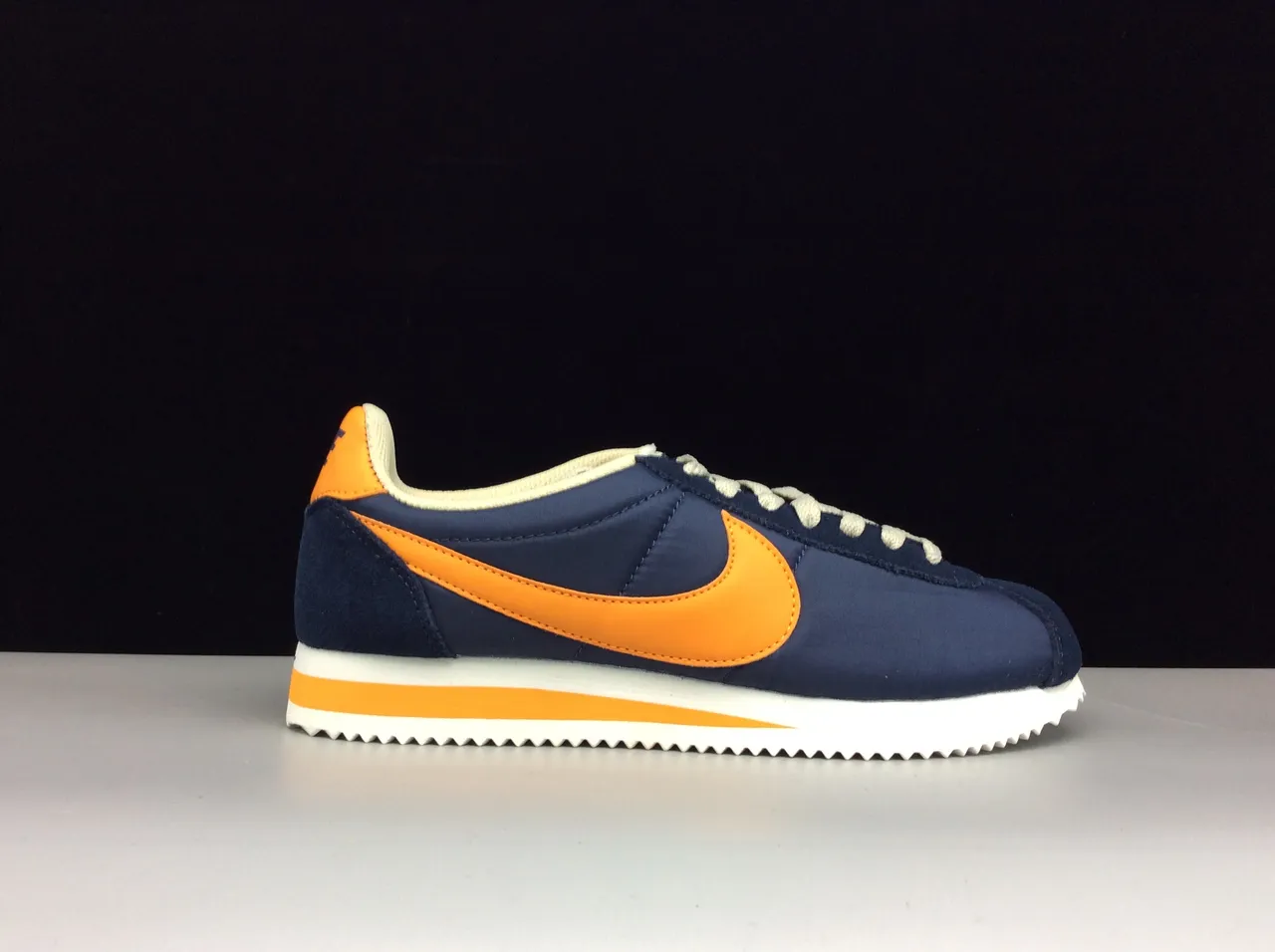 Nike Cortez Navy and Orange Lifestyle Sneakers 7