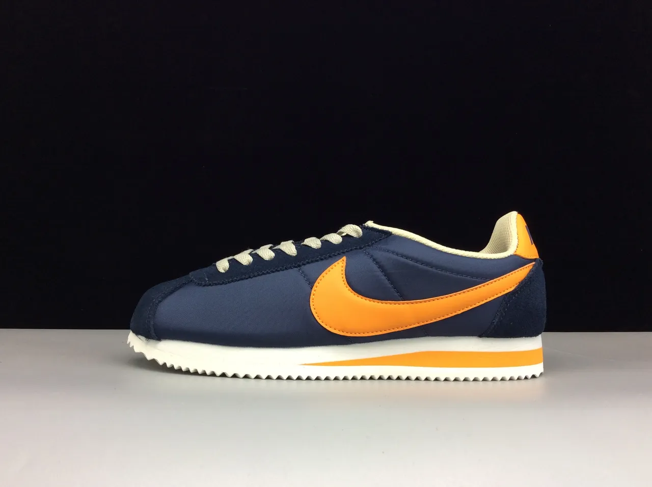 Nike Cortez Navy and Orange Lifestyle Sneakers 12