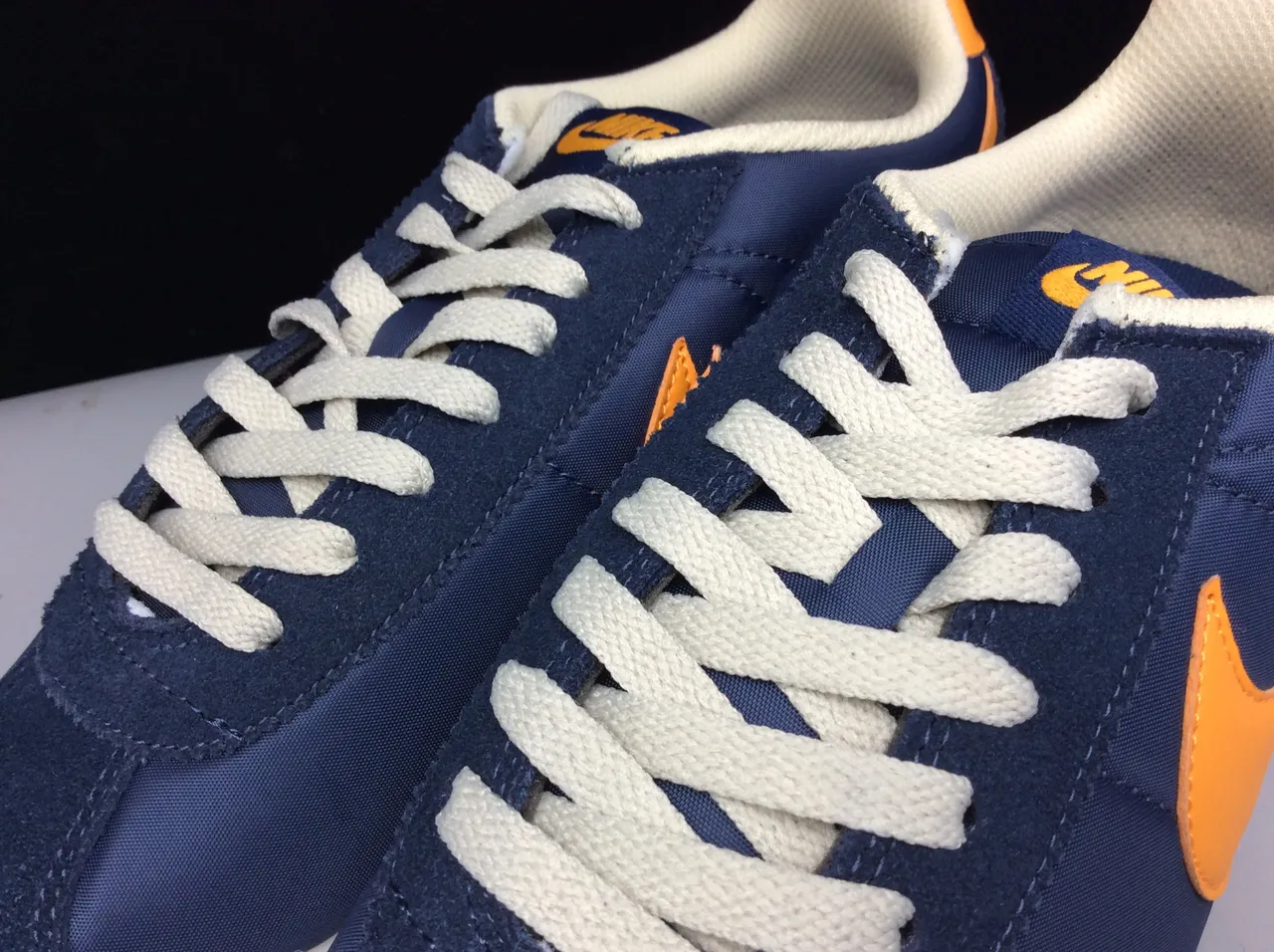 Nike Cortez Navy and Orange Lifestyle Sneakers 14