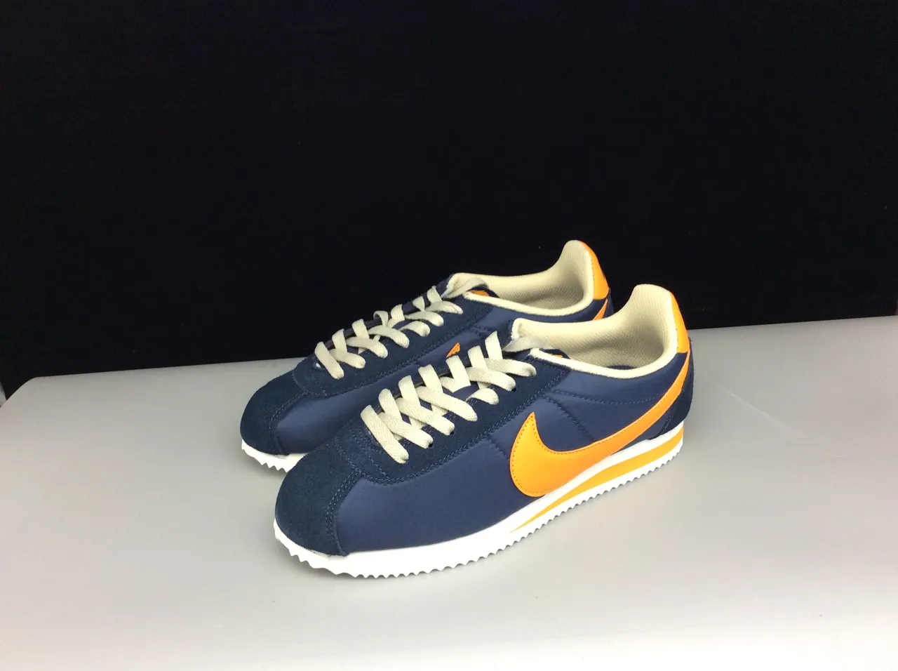 Nike Cortez Navy and Orange Lifestyle Sneakers 16
