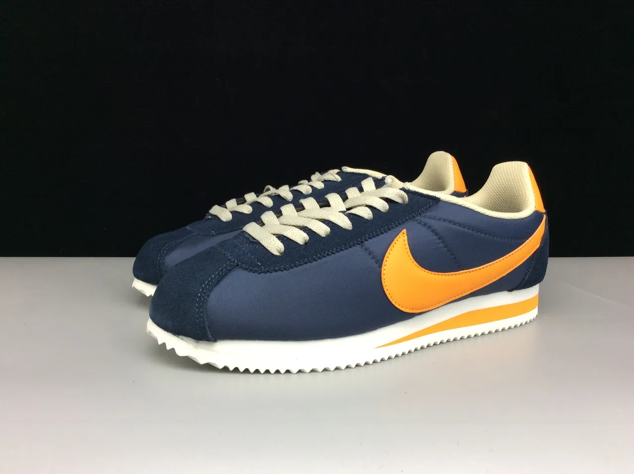 Nike Cortez Navy and Orange Lifestyle Sneakers 17