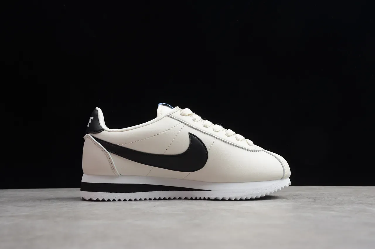 Nike Cortez Off-White and Black Lifestyle Sneakers 5