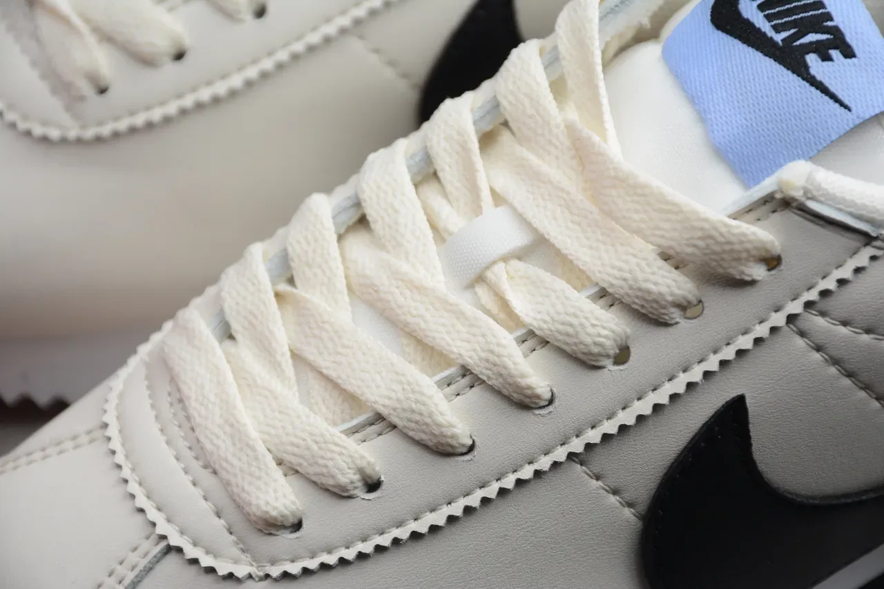 Nike Cortez Off-White and Black Lifestyle Sneakers 14