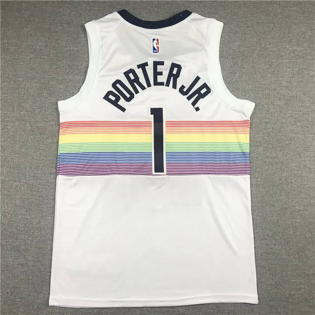 Nike Denver Nuggets City Edition Rainbow Mountain Maillot 2