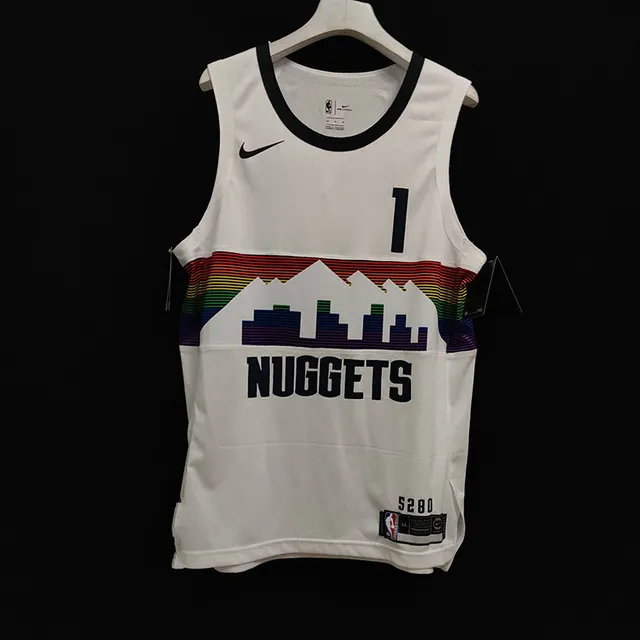 Nike Denver Nuggets Édition Ville Rayures Arc-en-ciel Maillot 2