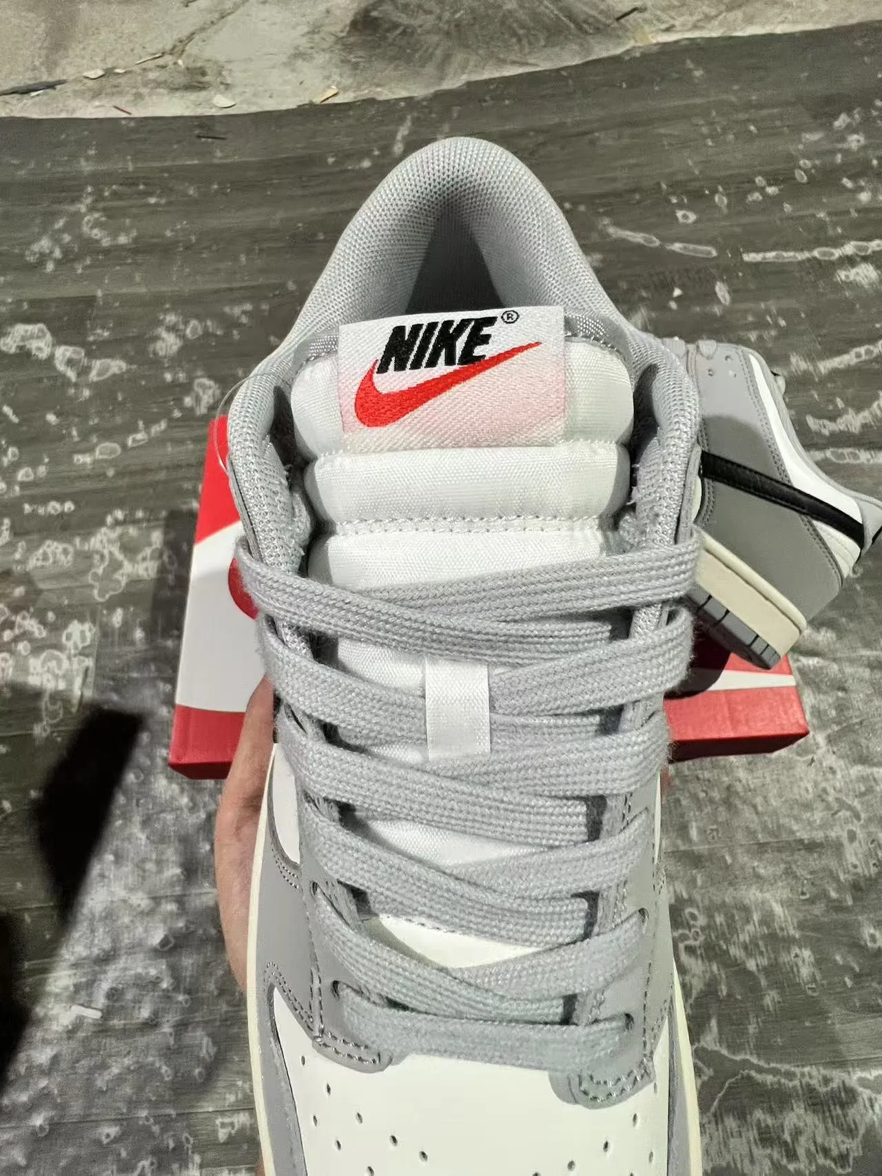 Nike Dunk Low Gray White Black Lifestyle Sneakers 4