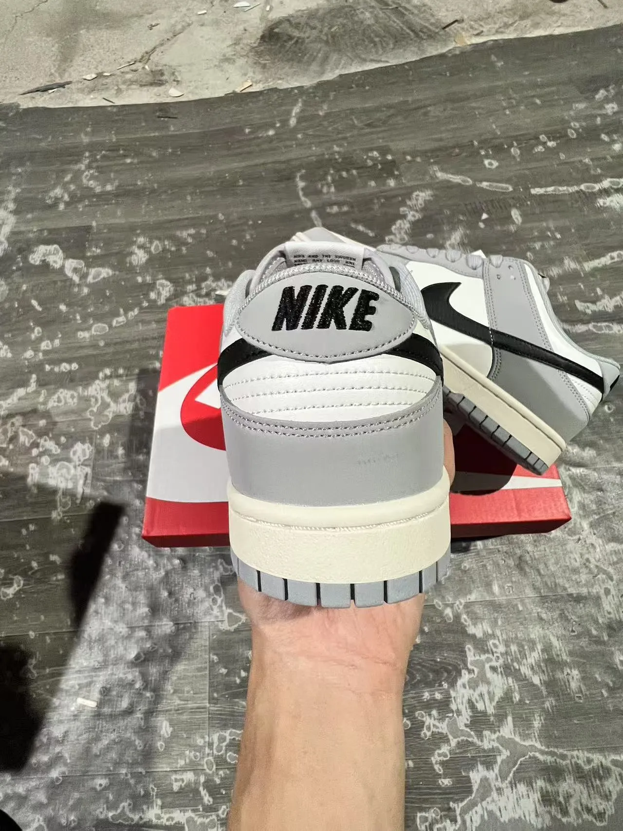 Nike Dunk Low Gray White Black Lifestyle Sneakers 8