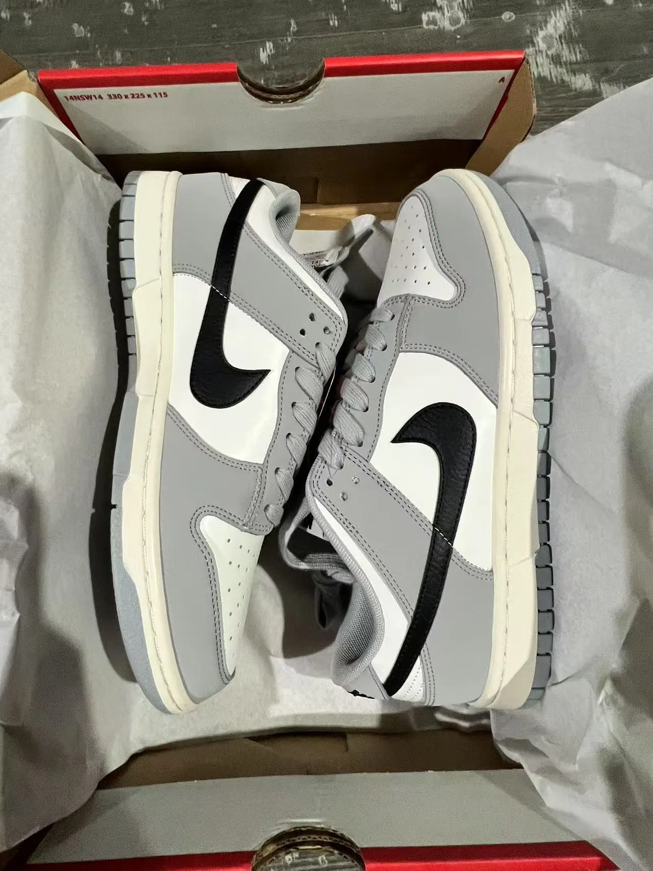 Nike Dunk Low Gray White Black Lifestyle Sneakers 9