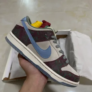 Nike Dunk Low Maroon Green Camo Lifestyle Sneakers