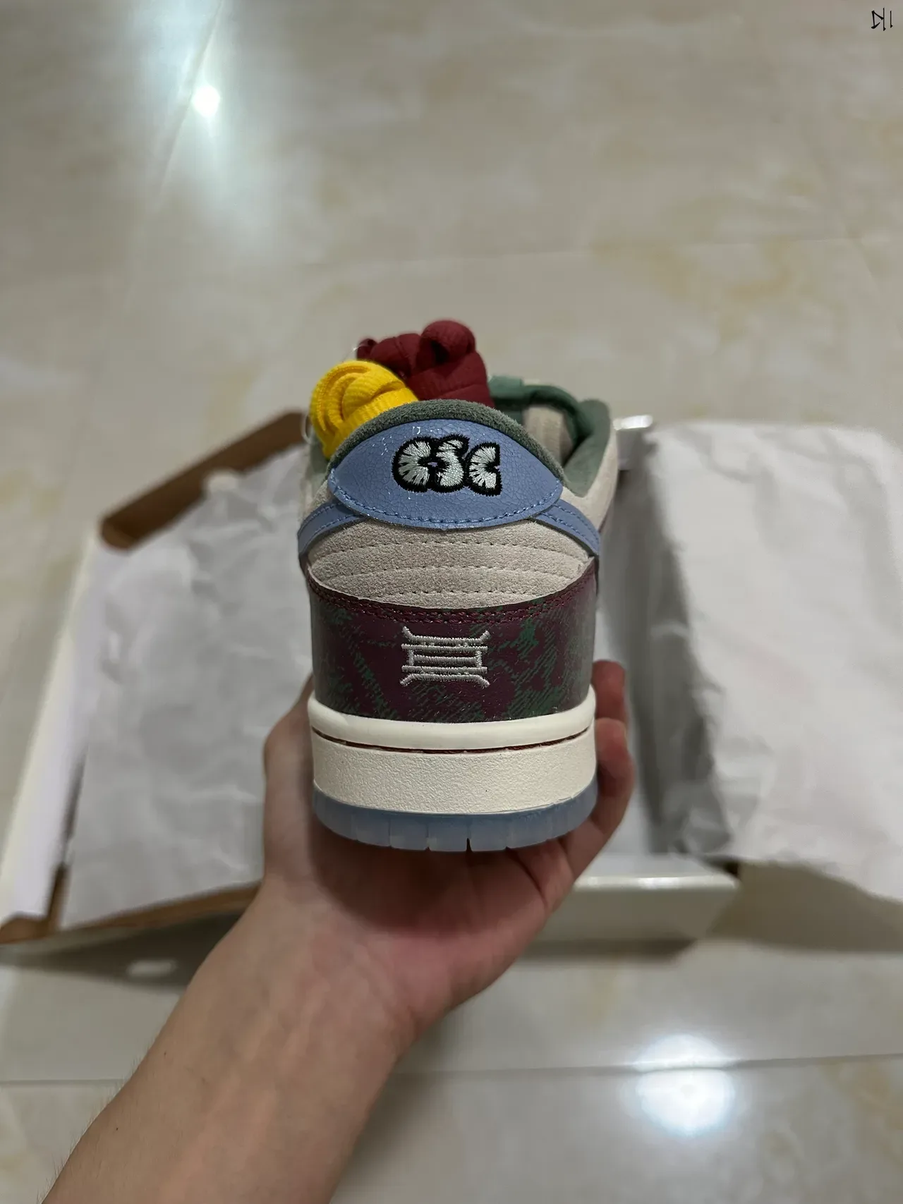 Tênis Nike Dunk Low Maroon Green Camo Lifestyle 7