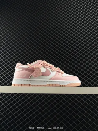 Nike Dunk Low Pink and White Lifestyle Sneakers 2