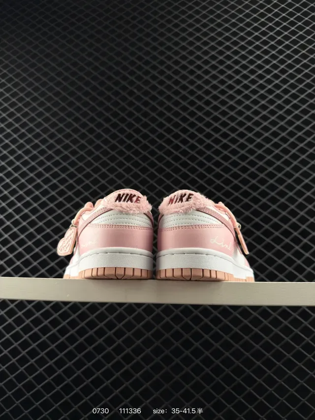 Nike Dunk Low Pink and White Lifestyle Sneakers 4