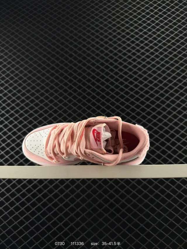 Nike Dunk Low Pink and White Lifestyle Sneakers 5