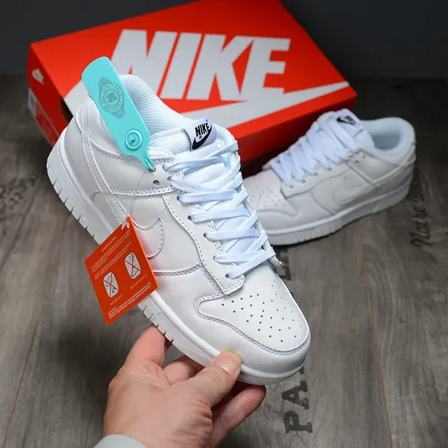 Nike Dunk Low Pure White Lifestyle Sneakers 2