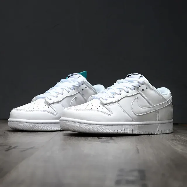 Nike Dunk Low Pure White Lifestyle Sneakers 3