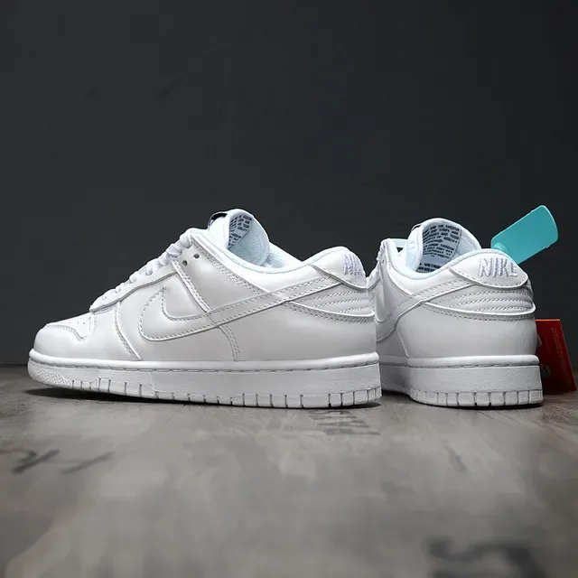 Nike Dunk Low Pure White Lifestyle Sneakers 4