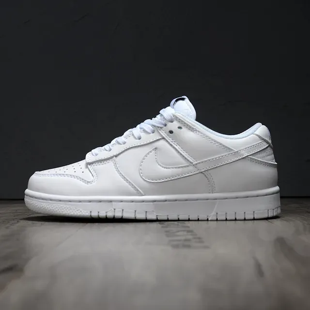 Nike Dunk Low Pure White Lifestyle Sneakers 7