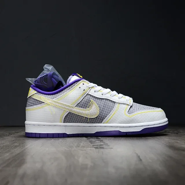 Nike Dunk Low UN/LA Gray Purple Yellow Lifestyle Sneakers 6