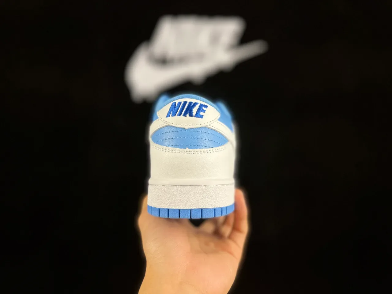 Nike Dunk Low White and Light Blue Lifestyle Sneakers 6